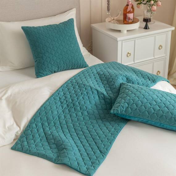 Morbuy Bettläufer mit Kissen, Bettschal für den Fuß des Bettes Luxus Weicher Bettlaufer Schlafzimmer für Gästehaus Hotel Schlafzimme Dekorativer (orange,45x210+45x45cm)