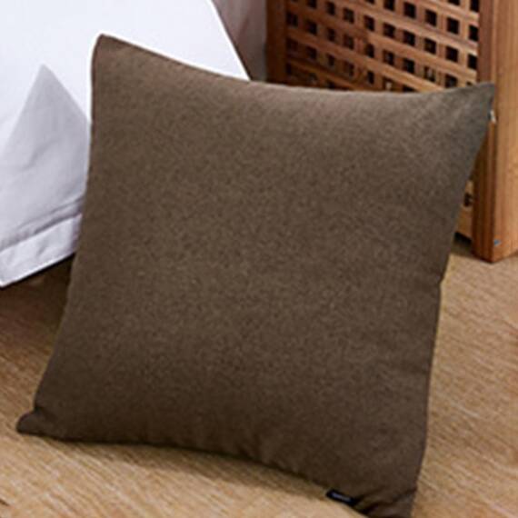 TTiiLoe 50 x 50 cm Kissenbezüge, quadratischer Kissenbezug mit unsichtbarem Reißverschluss, Heimdekoration, Kissenbezug für Sofa, Stuhl, Autositz, Braun