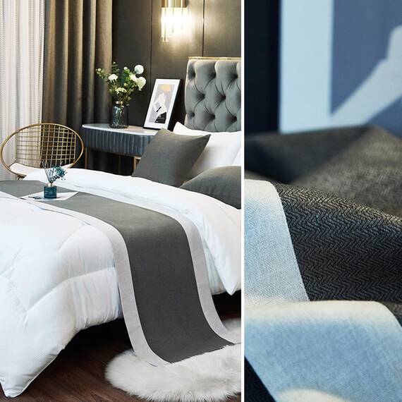 TTiiLoe Luxuriöser Bettläufer, Bettschal für Bettwäsche, Dekoration, moderne Decken, Tagesdecke, Hotel-Bettbezug, Schutz für Schlafzimmer, Braun, 50 x 260 cm für 2 m Bett