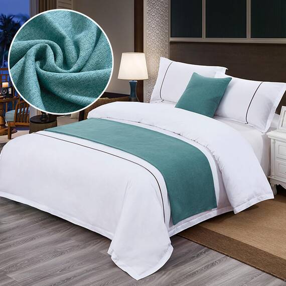 TTiiLoe Luxuriöser Bettläufer, Bett-Schal für Bettwäsche, Dekoration, moderne Decken, Tagesdecke, Hotel-Bettbezug, Schutz für Schlafzimmer, Grün, 50 x 210 cm für 1,5 m Bett