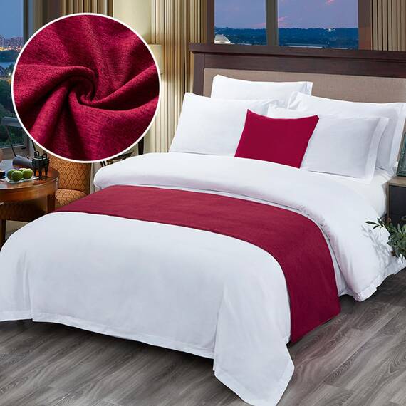 TTiiLoe Luxuriöser Bettläufer, Bettschal für Bettwäsche, Dekoration, moderne Decken, Tagesdecke, Hotel-Bettbezug, Schutz für Schlafzimmer, rot, 50 x 240 cm für 1,8 m Bett