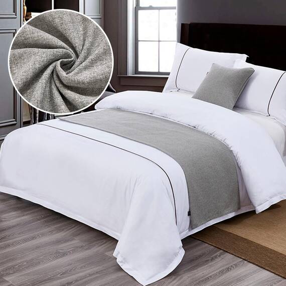 TTiiLoe Luxuriöser Bettläufer, Bettschal für Bettwäsche, Dekoration, moderne Decken, Tagesdecke, Hotel-Bettbezug, Schutz für Schlafzimmer, grau, 50 x 210 cm für 1,5 m Bett