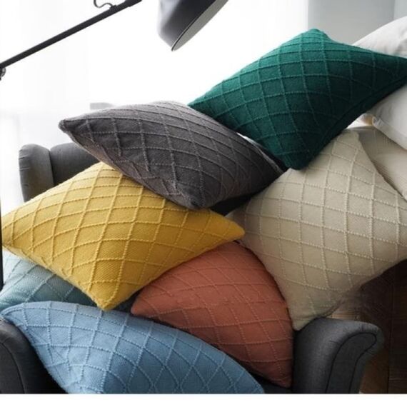 Bed Runner Bettläufer Schal Mit Passenden Kissen Moderner Bettüberwurf Mit Quasten King-Size-Betttuch Weich Gestrickt Für Zuhause Tagesdecke Schutz Bettwäsche Dekoration Für Einzel Doppel Kingsize