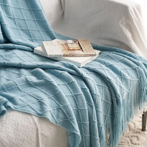 Bed Runner Bettläufer Schal Mit Passenden Kissen Moderner Bettüberwurf Mit Quasten King-Size-Betttuch Weich Gestrickt Für Zuhause Tagesdecke Schutz Bettwäsche Dekoration Für Einzel Doppel Kingsize