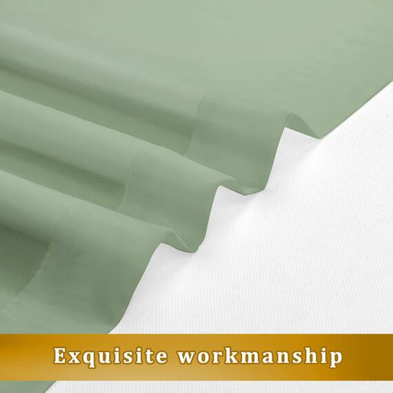 Aiyufeng Durchsichtige Vorhänge, Salbeigrün, 91,4 cm lang, 2 Paneele – Küche und Badezimmer, Café-Vorhänge, Stangentasche, 101,6 x 91,4 cm (B x L)