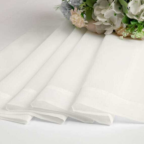 Aiyufeng Elfenbeinfarbene transparente Vorhänge, 228,6 cm lang, lichtfilternde Stangentasche, einfarbig, Fenstervorhang, elegante Vorhänge und Vorhänge für Wohnzimmer, Schlafzimmer, 2 Paneele
