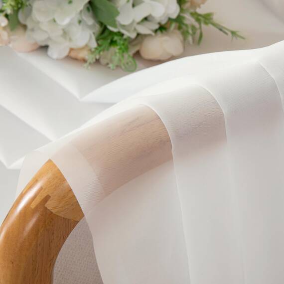 Aiyufeng Elfenbeinfarbene transparente Vorhänge, 228,6 cm lang, lichtfilternde Stangentasche, einfarbig, Fenstervorhang, elegante Vorhänge und Vorhänge für Wohnzimmer, Schlafzimmer, 2 Paneele