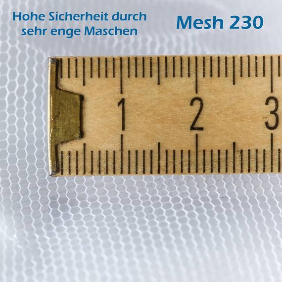 Moskitonetz Reise für Doppelbett 220x200 weiß mit Vier Öffnungen – Mückennetz Bett Kastenform