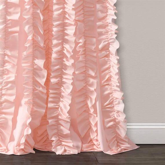Lush Decor Belle Fenstervorhang für Wohnzimmer, Esszimmer, Schlafzimmer (Einzelvorhang), 213,4 x 137,2 cm, Blush