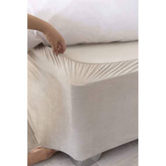 Belledorm Querbehang, 48,3 cm, Extra tief, Faltenvolant – verwandelt einen langweilig aussehenden Diwan – luxuriöses Velourslederimitat, leinen, King Size