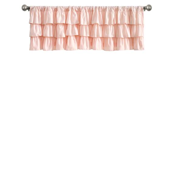 Lush Decor, Blush Belle Valance Shabby Chic Style Single Curtain, 18” x 84
