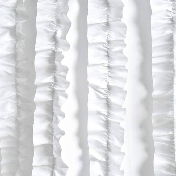 Lush Decor Belle Window Panel for Living, Dining Room, Bedroom (Single Curtain), 84" x 54", White