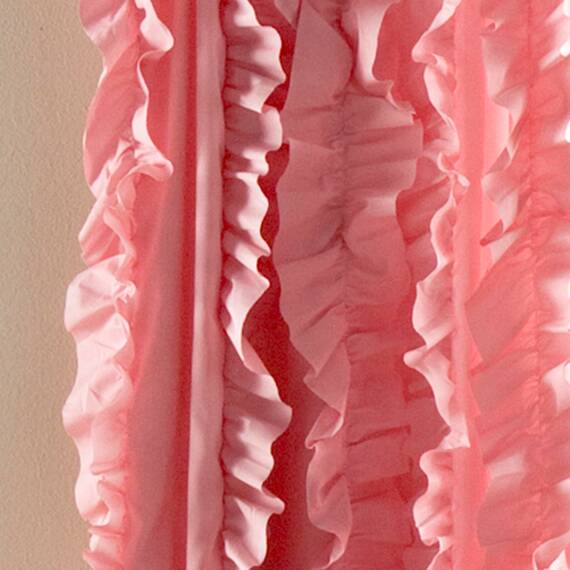 Lush Decor Belle Vintage Chic Fenstervorhang für Wohnzimmer, Esszimmer, Schlafzimmer (Einzelvorhang), 137 x 213 cm, Rosa