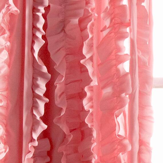 Lush Decor Belle Vintage Chic Fenstervorhang für Wohnzimmer, Esszimmer, Schlafzimmer (Einzelvorhang), 137 x 213 cm, Rosa