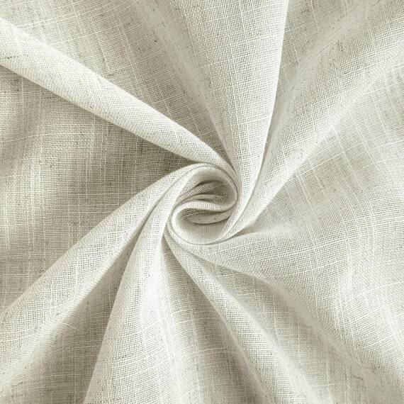 KOUFALL Türvorhang für Türen, Schlaufen, Sichtschutz, Boho, durchsichtig, Leinen, 198 cm lang, cremefarben