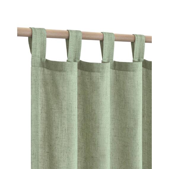 KOUFALL Transparente Vorhänge, 274 cm lang, 2 Paneele, Leinen, durchscheinend, Cottagecore-Vorhänge für Schlafzimmer, Wohnzimmer, Grün