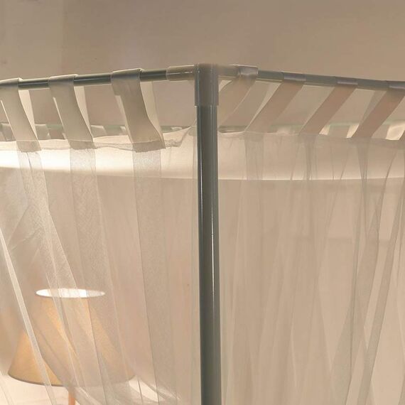 Mengersi - Moskitonetz für Einzelbett, 4 Ecken, für Mädchen, Jungen, Erwachsene, Weiß
