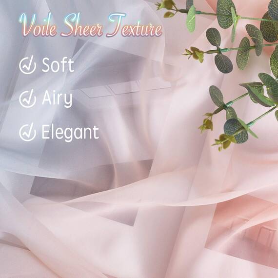 PONY DANCE Querbehang Gardine mit Farbverlauf Hausbett Dekoration Mädchen Freihanddeko für Traubogen Hochzeit Himmelbett Vorhänge Tüll Stoff, 1 Stück H 548 x B 152 cm, Eleganter Regenbogen