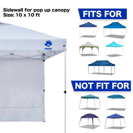 Fanpat Seitenwände für Pavillon (Weiss/opulenter Garten, 1PCS)