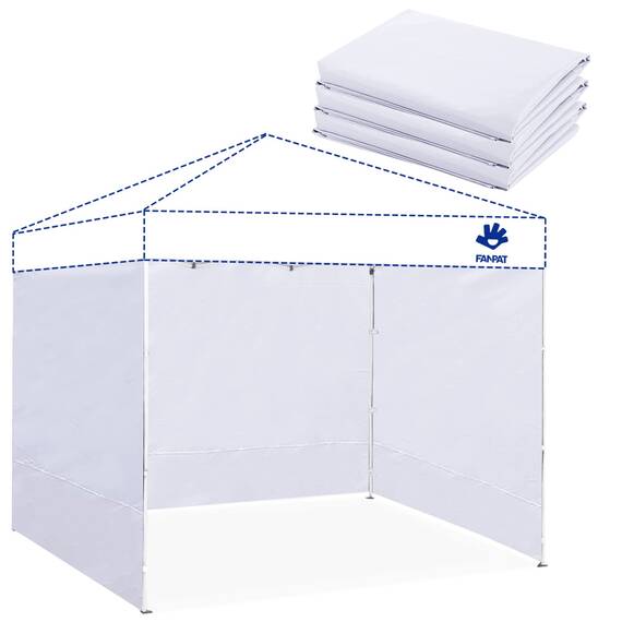 Fanpat Seitenwände für Pavillon (Weiss/opulenter Garten, 1PCS)