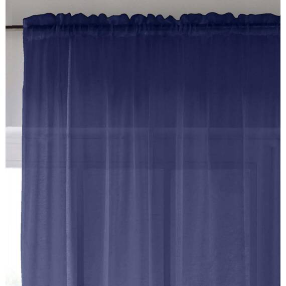 Enhanced Living CRY27PA48-Paar Voile-Vorhänge, 145 x 122 cm, Marineblau, 145 x 122 cm, 1 Paar
