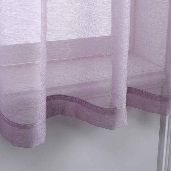 DONREN Durchsichtige Luxus-Fenstervorhänge, strukturiert, mit Ösen, für Fenster, 132,1 cm B x 160 cm L, 2 Paneele, Lila