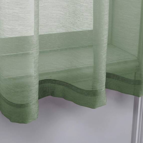 DONREN Salbeigrün Vorhänge 160 cm lang für Schlafzimmer - Strukturierte Ösen Vorhänge für Schlafzimmerfenster für Mädchenzimmer, 132 x 160 cm lang
