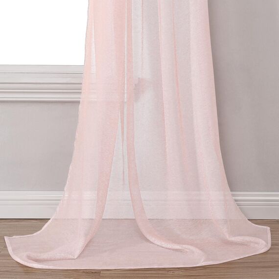 DONREN Fensterschal für Mädchen, Party/Zimmer, luxuriöser, weicher, halbtransparenter Schal für Hochzeit (1 Panel, 132 x 71 cm Länge)