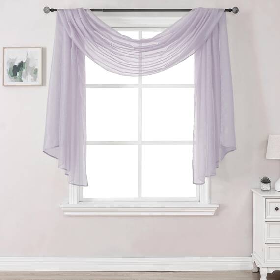 DONREN Halbtransparenter Schal 52" x 144" fliederfarben/violett