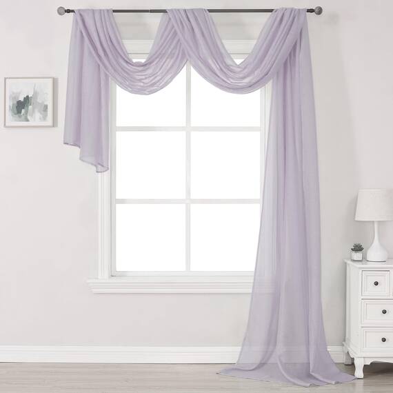 DONREN Halbtransparenter Schal 52" x 216" fliederfarben / violett