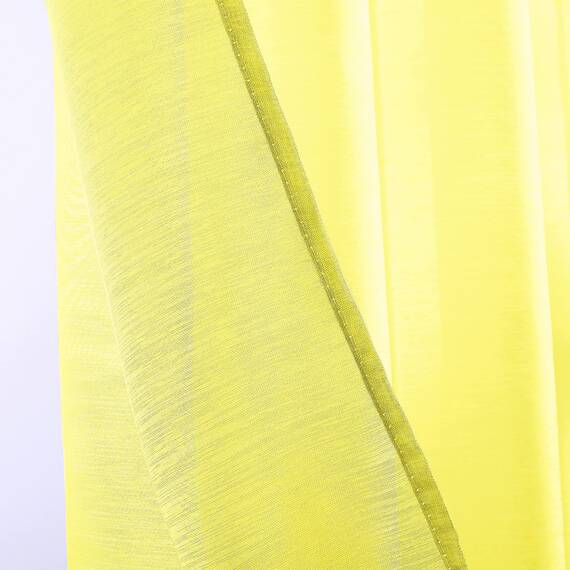 Helles Gelb Transparente Vorhänge, lang für Wohnzimmer – Ösenvorhänge aus Voile – Fensterdekoration für Mädchenzimmer, 132,1 x 274,3 cm