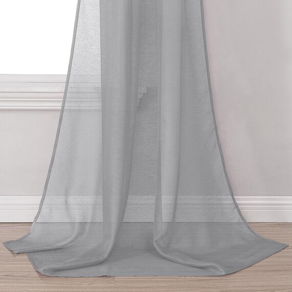 DONREN Halbtransparenter Schal 52" x 144" grau