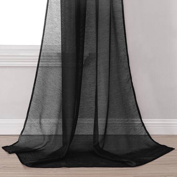 DONREN Halbtransparenter Schal 52" x 144" jet black