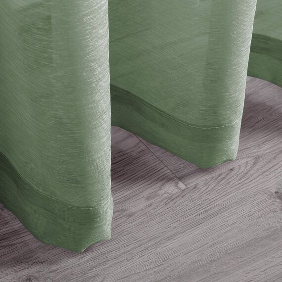 Sage transparente Vorhänge, 182,9 cm lang, 2 Stück, Ösen, Leinenoptik, Voile, strukturierte transparente Gardinen für Wohnzimmer und Schlafzimmer, 132,1 B x 182,9 L cm