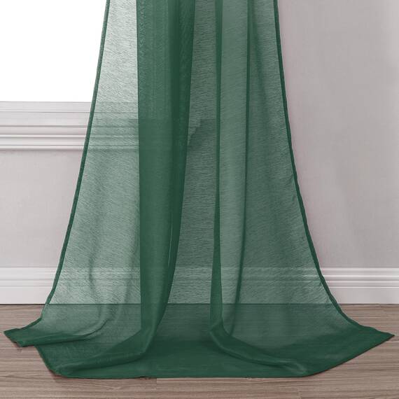 DONREN Dark Hunter transparenter Fensterschal mit Volant, Weihnachtsdekoration, luxuriös, weich, halbdurchsichtig, für Fenster, Hochzeit, Bogen, durchscheinende Vorhänge, Schal (1 Bahn, 132 x 55 cm
