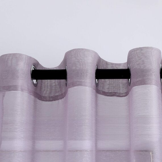DONREN 243,8 cm lang, durchsichtige Vorhänge für Schlafzimmer, luxuriös, weich, langlebig, Ösen, 2 Paneele, Lavender Purple
