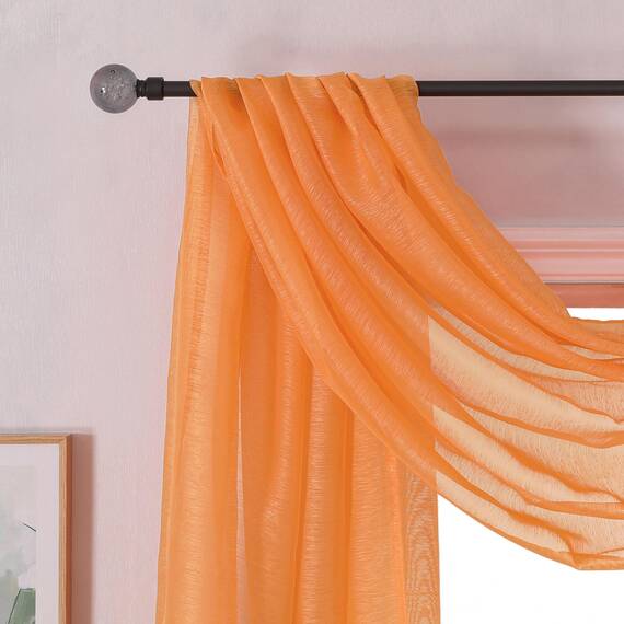 DONREN Halbtransparenter Schal 52" x 216" Coral-orange