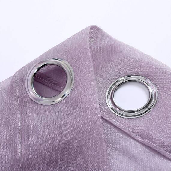 DONREN Vorhänge, 213 cm lang, mit Ringösen, luxuriös, strukturiert, transparent, für Schlafzimmer, Lavendelviolett, 2 Bahnen
