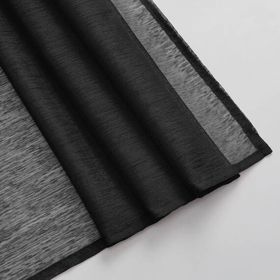 DONREN Tiefschwarze Fensterschal-Vorhänge für Outdoor-Dekoration – verleiht Vorhangpaneelen einen luxuriösen, schönen eleganten Effekt (1 Panel, 132 x 724 cm lang)