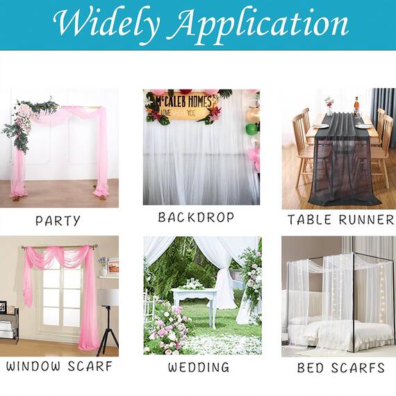 Akiky Betthimmel-Vorhänge für Mädchen mit LED-Licht, King-Size, Kingsize-Bett, Volant-Schals, ideal für Bett, Fenster, Hochzeitsfeiern (Kingsize, Weiß)