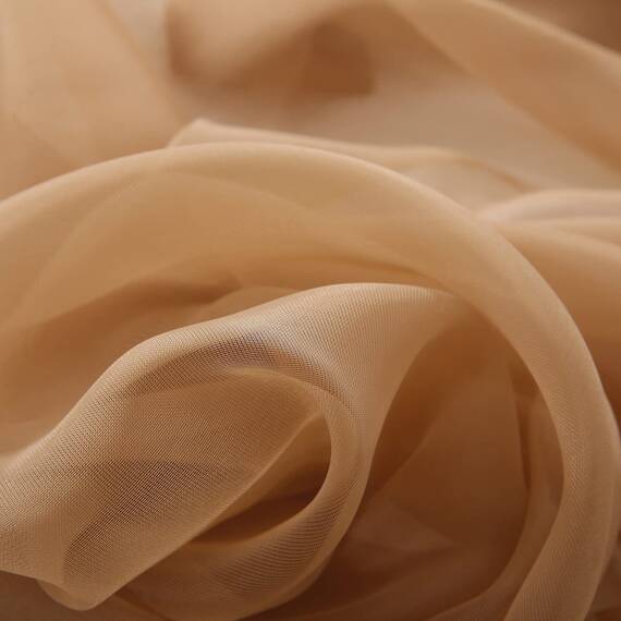 WANFASO Prinzessinnen-Chiffon-Betthimmel, Baldachin-Vorhänge für Queensize-Bett Erwachsene, 4 Bett-Vorhänge Raumdekoration (heller Kaffee)
