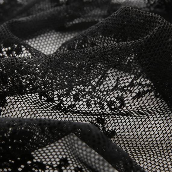 WANFASO Schwarzer französischer Spitzen-Baldachin, Betthimmel im Gothic-Stil, Betthimmel für Mädchen, Bettschal, Raumdekoration