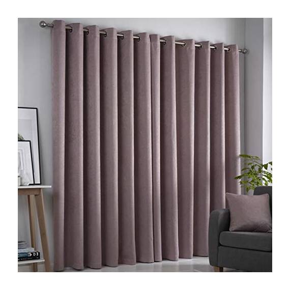Fusion Strata Vorhänge, gewebt, mit Ösen, gefüttert, 228 x 274 cm, Futter: 100% Polyester, Blush, W229cm x D274cm