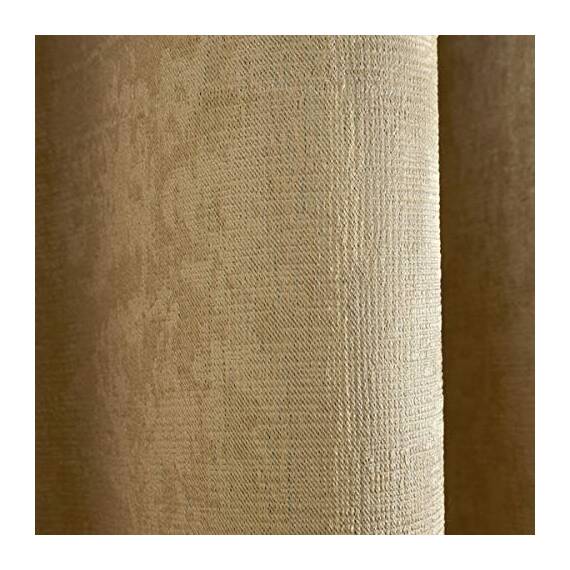 Fusion Strata Vorhänge, gewebt, mit Ösen, gefüttert, 100% Polyester, 117 x 137 cm, Ockerfarben