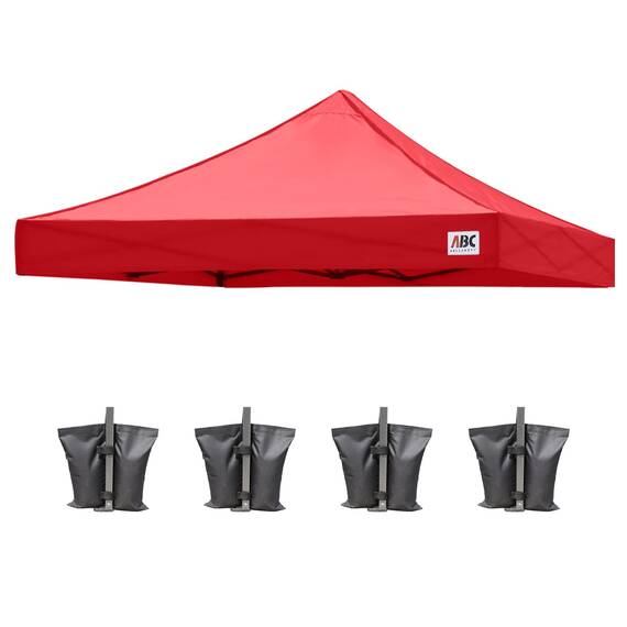 Abccanopy, Ersatzdach für Baldachin für Pop-Up-Zelt (25,4 x 25,4 cm, rot)