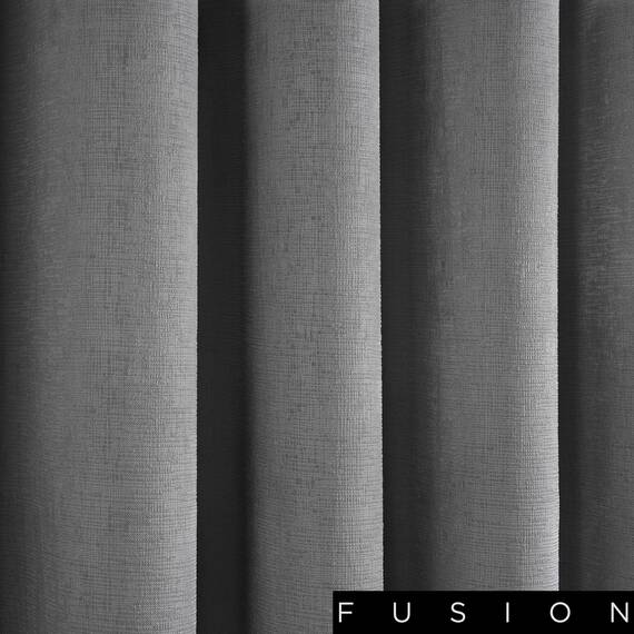 Fusion Strata Vorhänge, gewebt, mit Ösen, gefüttert, silberfarben, 116 x 228 cm, Futter: 100% Polyester, Silber
