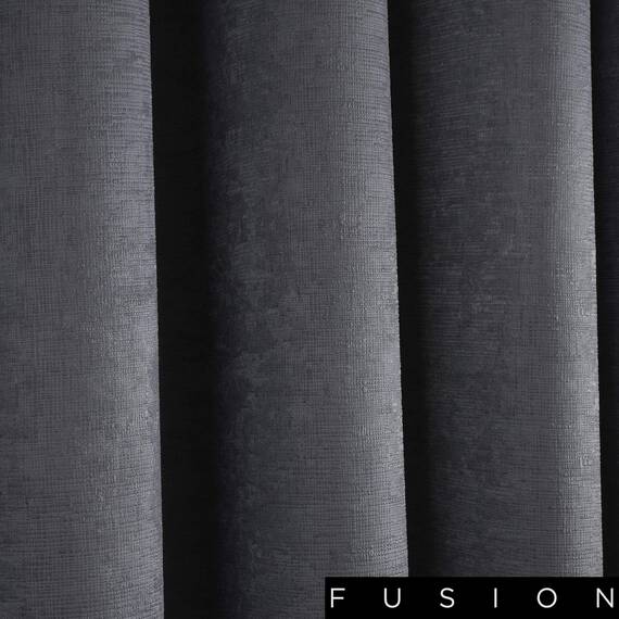 Fusion Strata Vorhänge mit Ösen, gefüttert, 100% Polyester, 168 x 137 cm, Anthrazit