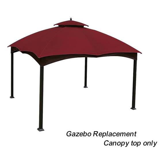 Eurmax USA Hochleistungs-Ersatz-Baldachin für Lowe's Allen Roth, robuste Pavillon-Dach-Pavillon-Oberseite mit Lüftungsschlitz, 25,4 x 30,5 cm Abdeckung #GF-12S004B-1, nur Ersatzplatte (Burgunderrot)