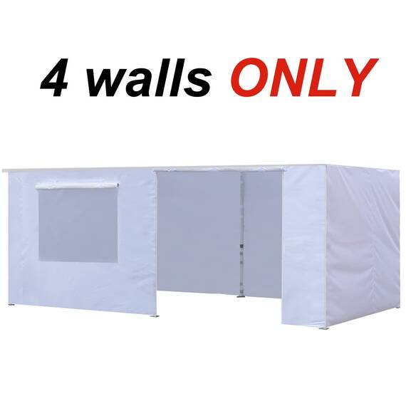 Eurmax USA Wände mit durchgehendem Reißverschluss für 25,4 x 50,8 cm, einfaches Pop-Up-Zelt, Seitenwand-Set mit aufrollbarem Netzfenster und Tür, nur 4 Wände, Rahmen und Oberseite Nicht im