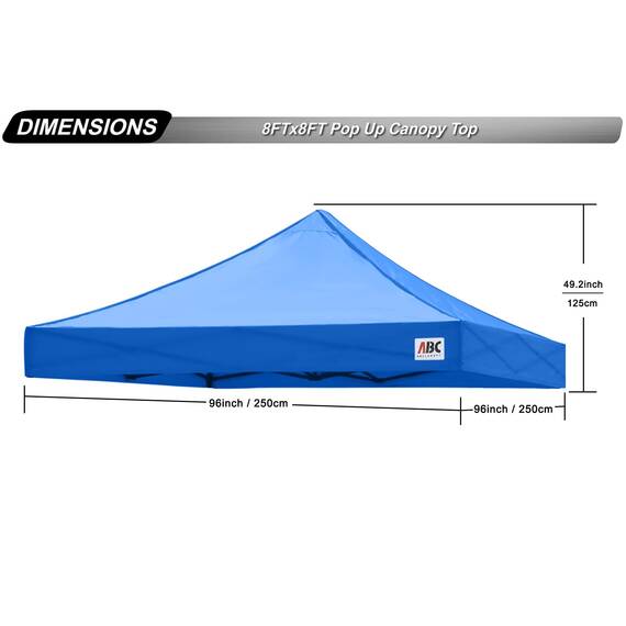 ABCCANOPY Ersatz-Baldachin für Pop-Up-Vorzelt, 20 x 20 cm, Blau